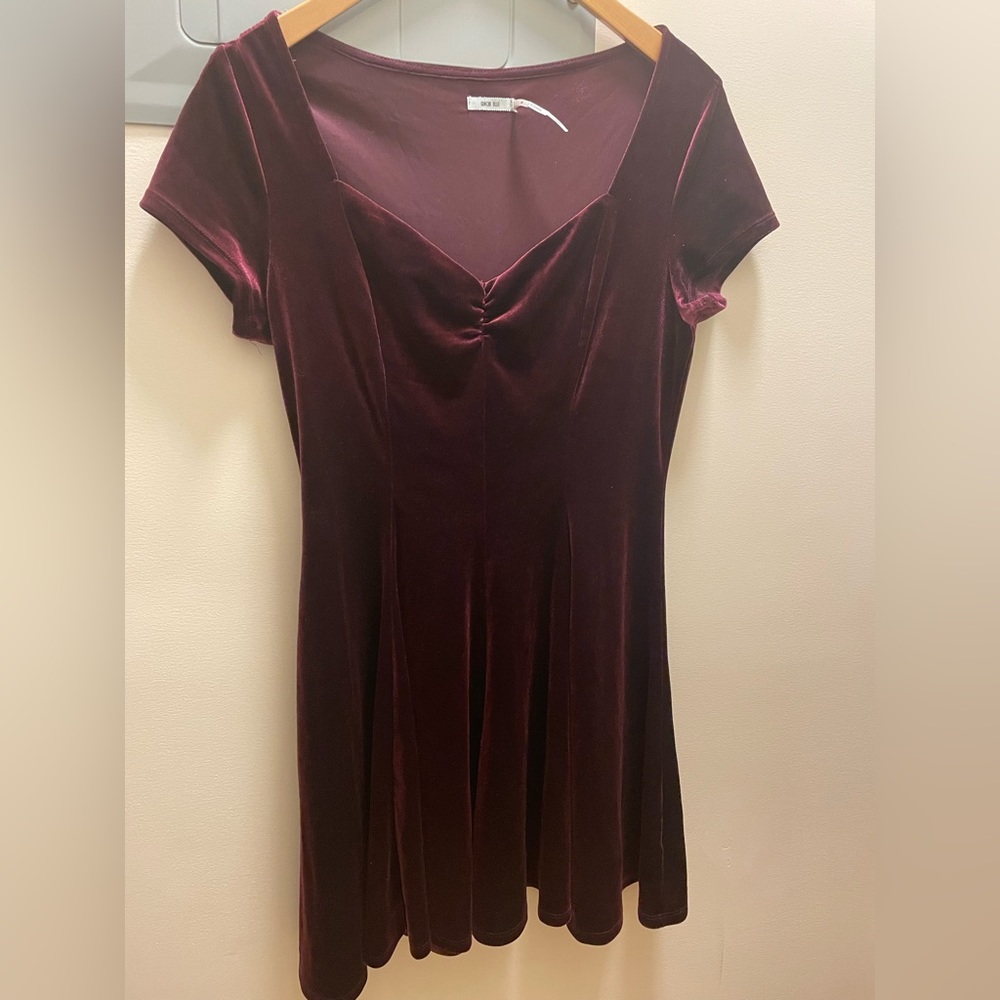 Burgundy Velvet Dress